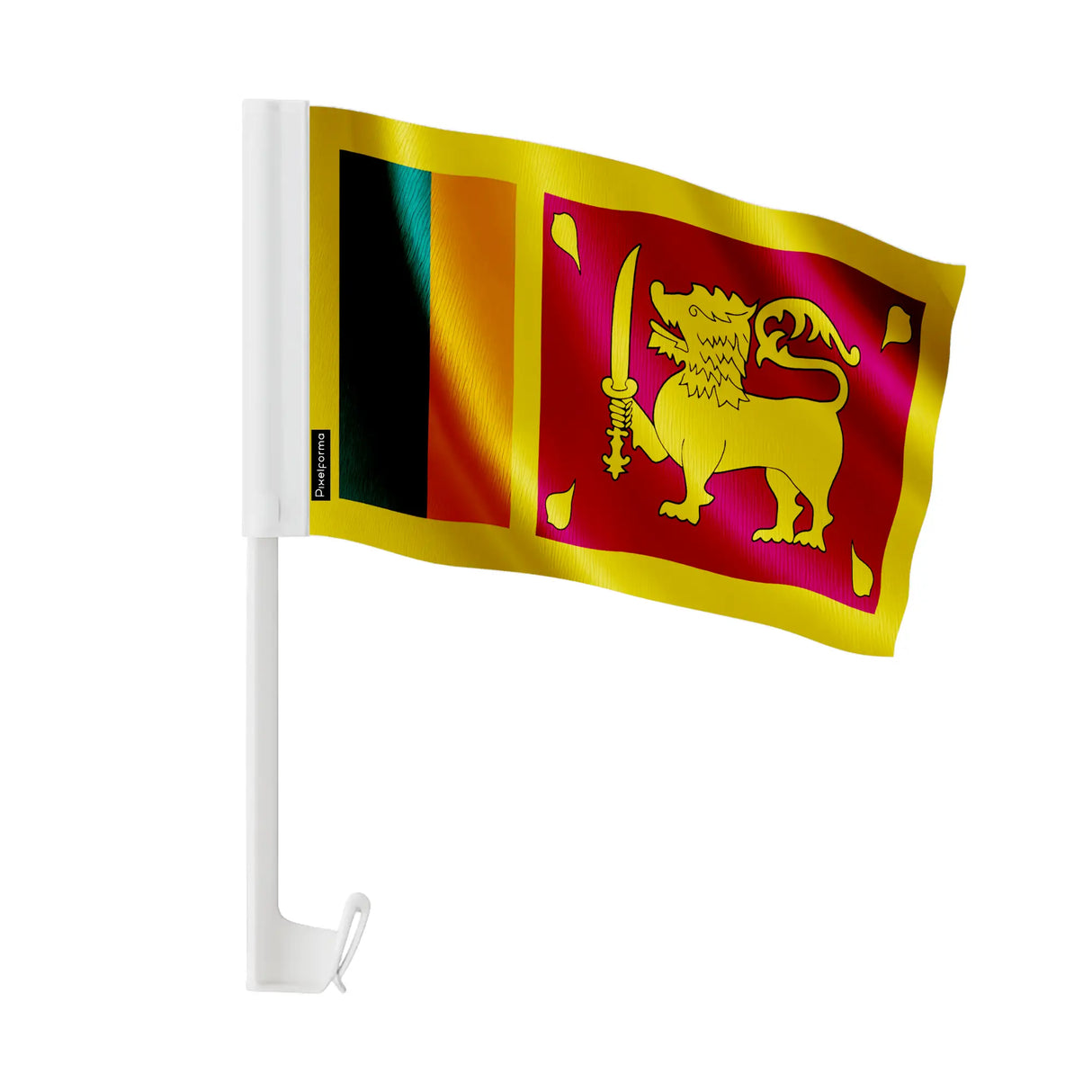 Drapeau voiture sri lanka en polyester fixation fenêtre