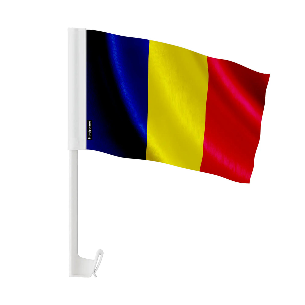 Drapeau voiture tchad en polyester fixation sur fenêtre