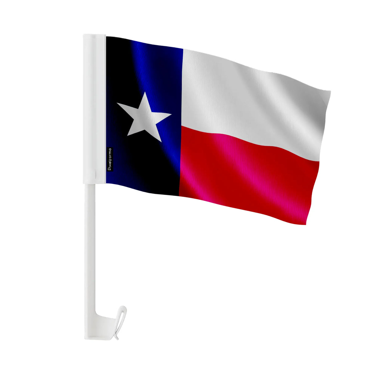 Drapeau voiture texas polyester fixation vitre latérale