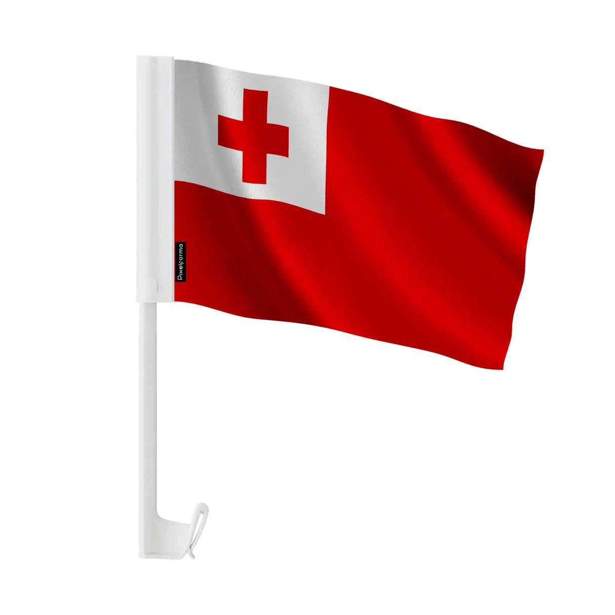 Drapeau voiture tonga polyester fixation sur fenêtre
