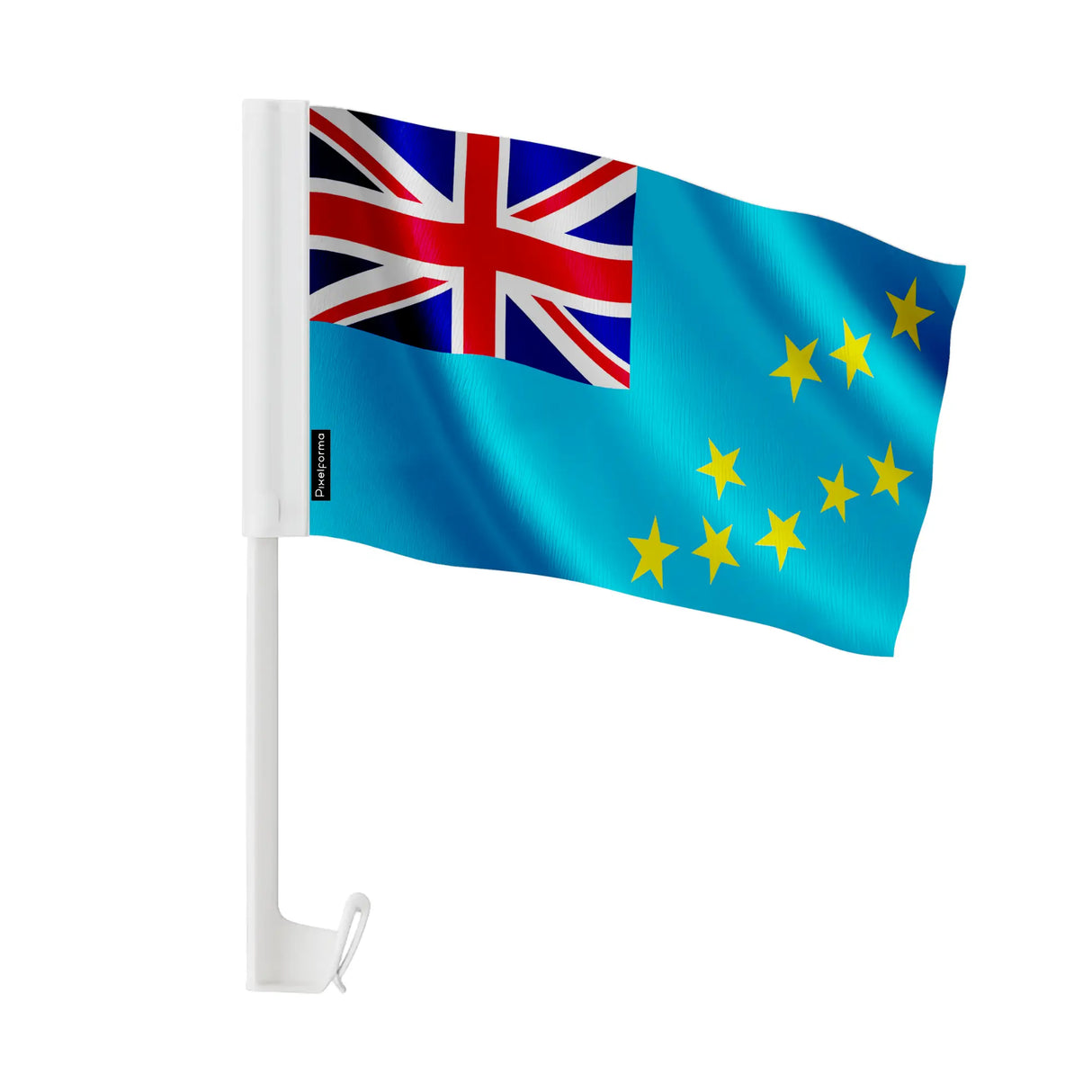 Drapeau voiture tuvalu polyester fixation fenêtre résistante