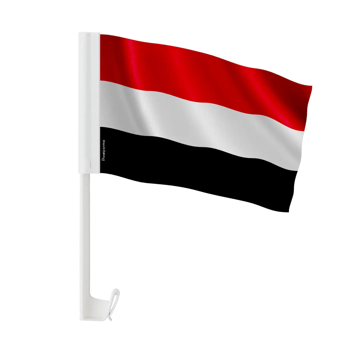 Drapeau voiture yémen polyester fixation sur fenêtre