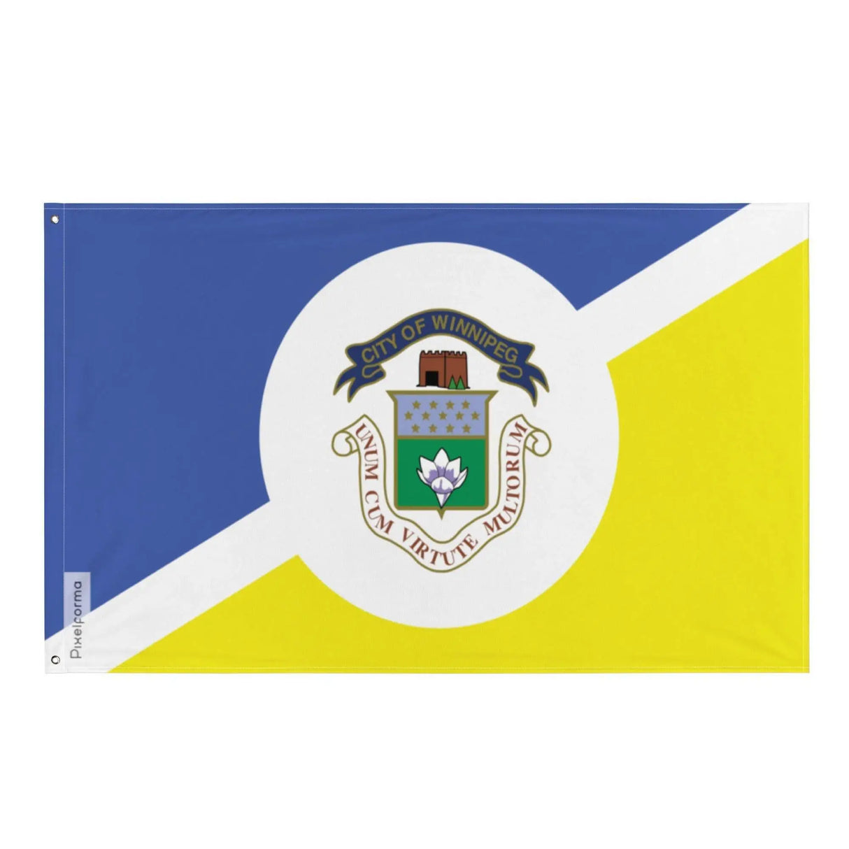 Drapeau winnipeg polyester résistant œillets à gauche