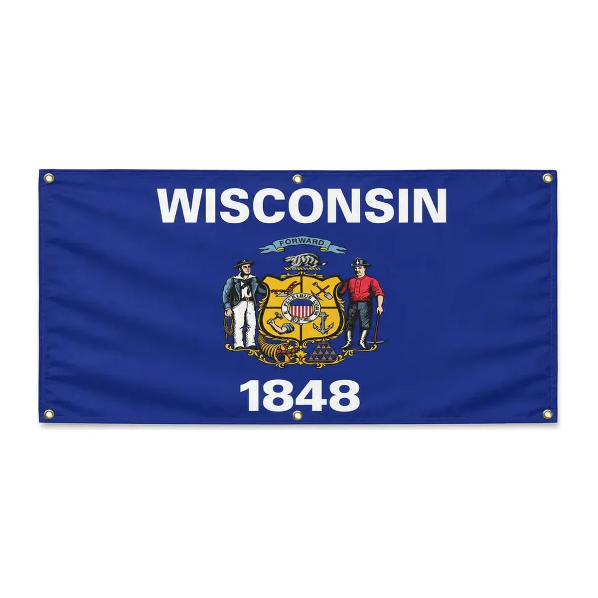 Drapeau wisconsin polyester résistant aux intempéries