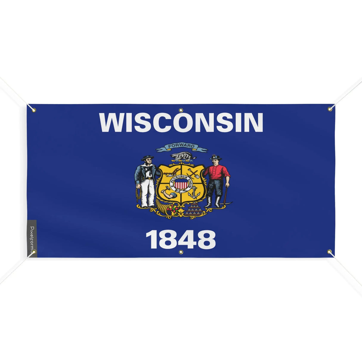 Drapeau wisconsin polyester résistant aux intempéries