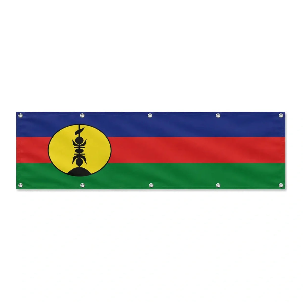 Drapeaux de la Nouvelle-Calédonie grand format XL en polyester avec dix œillets