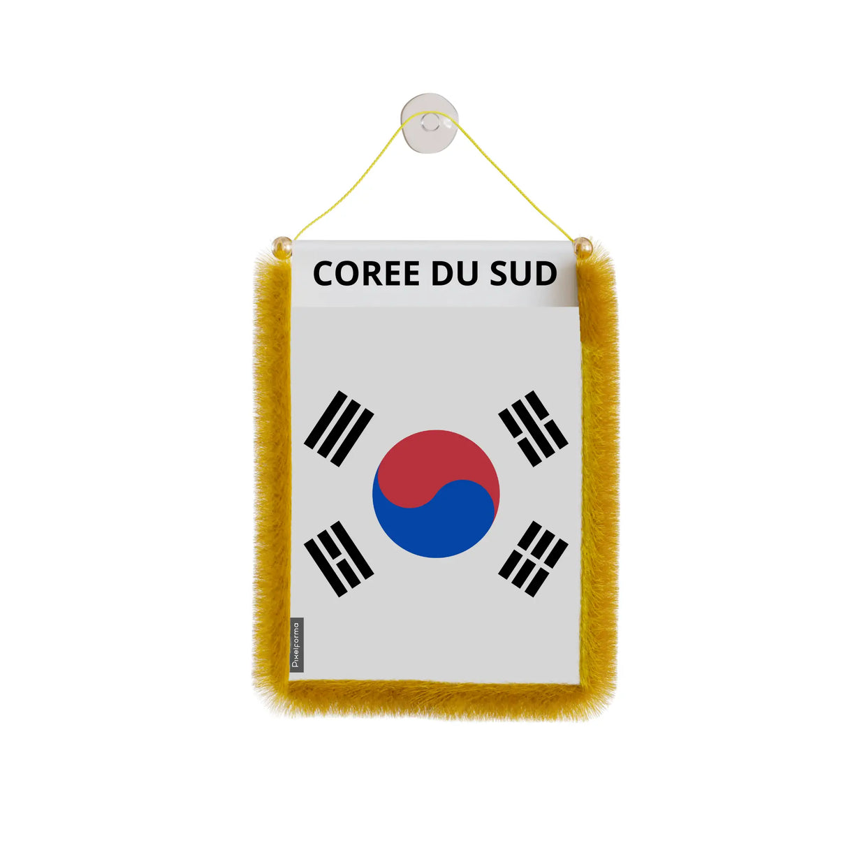 Fanion de voiture corée du sud en polyester à suspendre