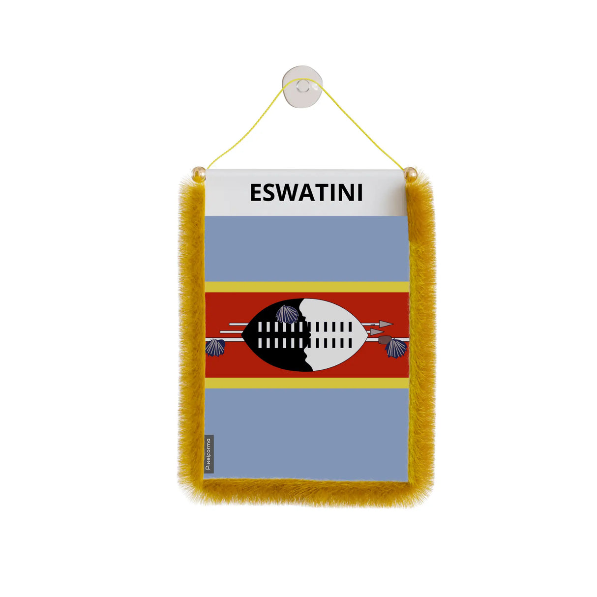 Fanion de voiture eswatini en polyester à suspendre