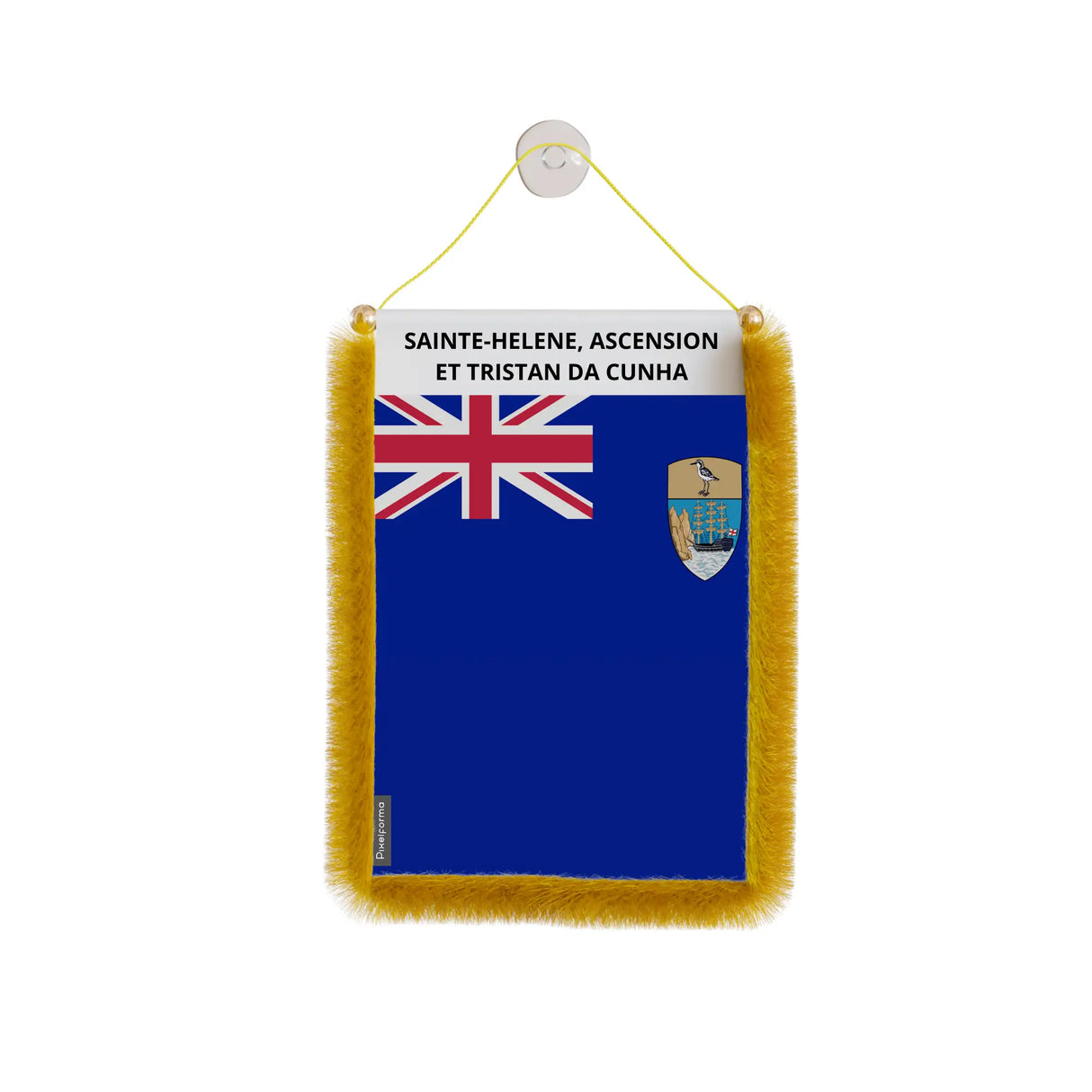 Fanion de voiture sainte-helene tristan da cunha polyester