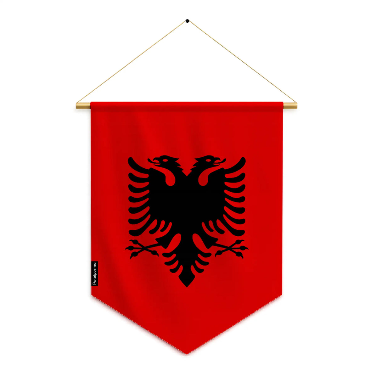 Fanion drapeau albanie polyester à suspendre résistant