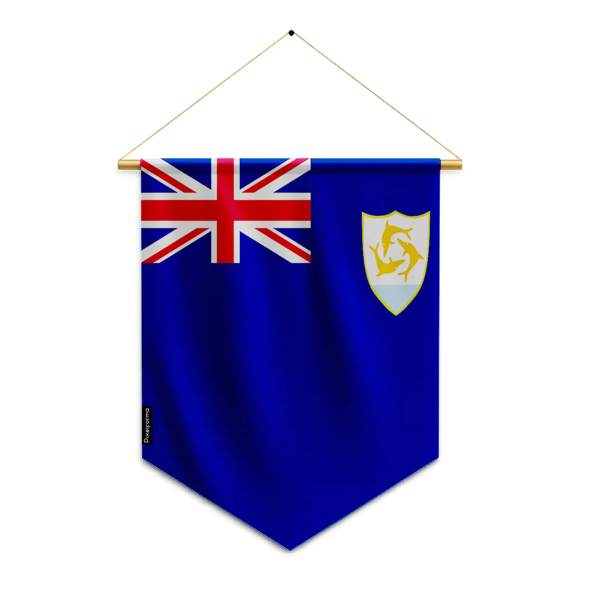 Fanion drapeau anguilla en polyester à suspendre durable