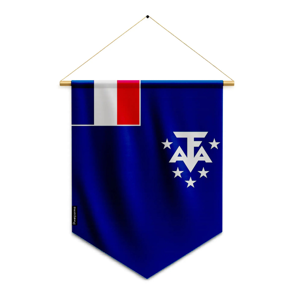 Fanion drapeau antarctique française en polyester à suspendre
