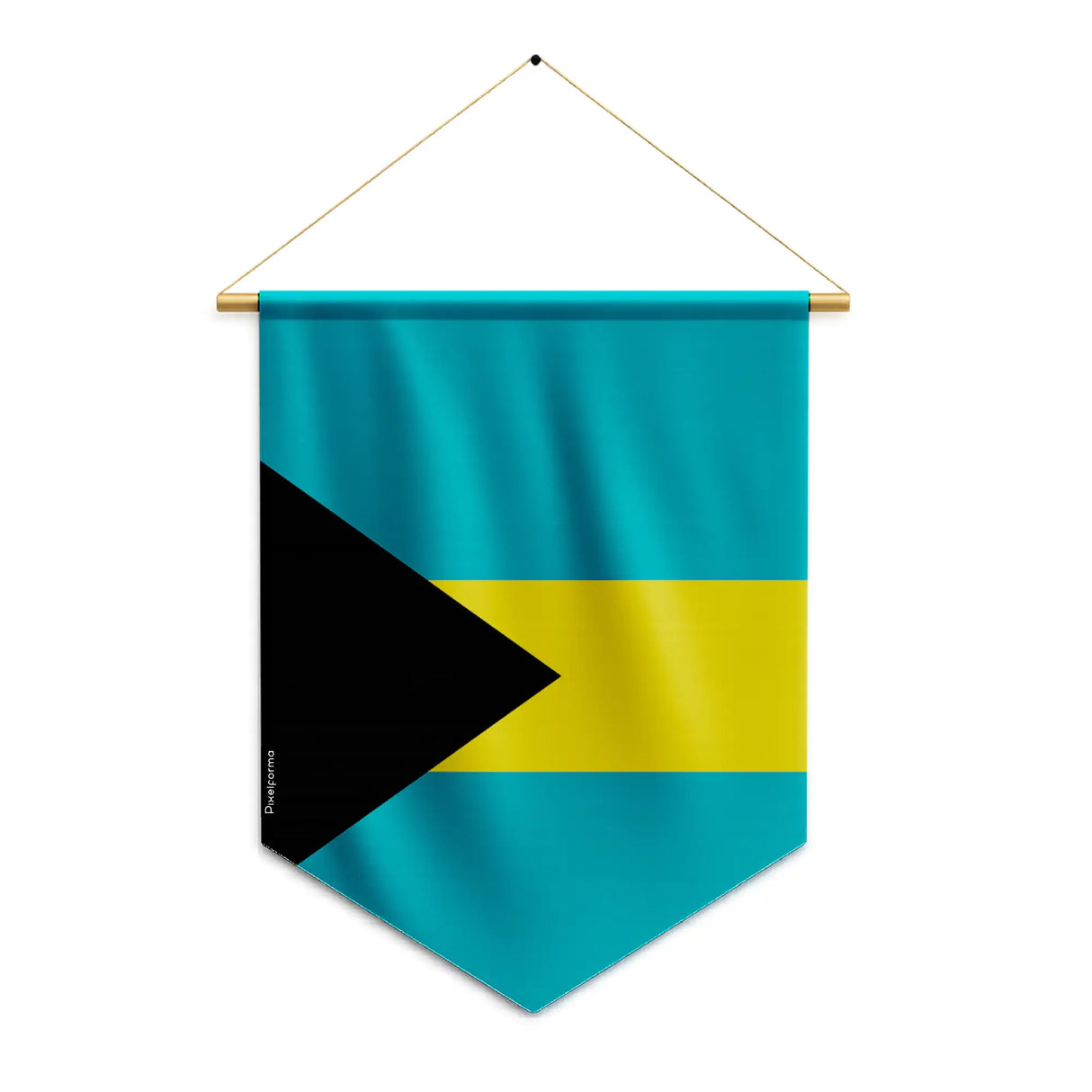 Fanion drapeau bahamas polyester à suspendre qualité supérieure