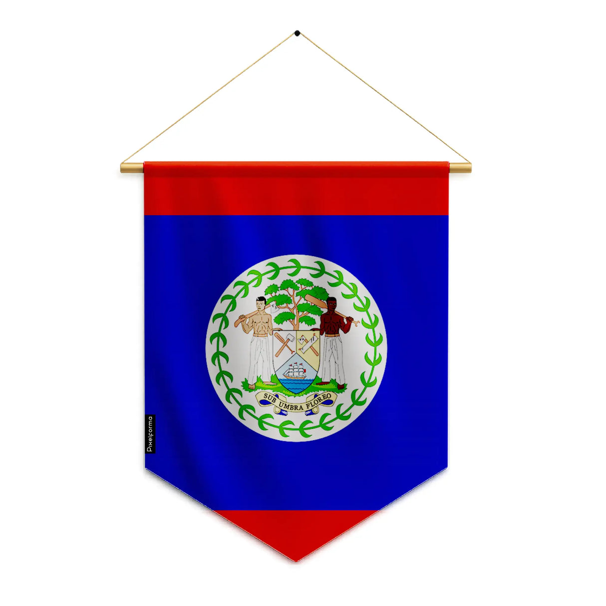 Fanion drapeau belize polyester à suspendre usage répété