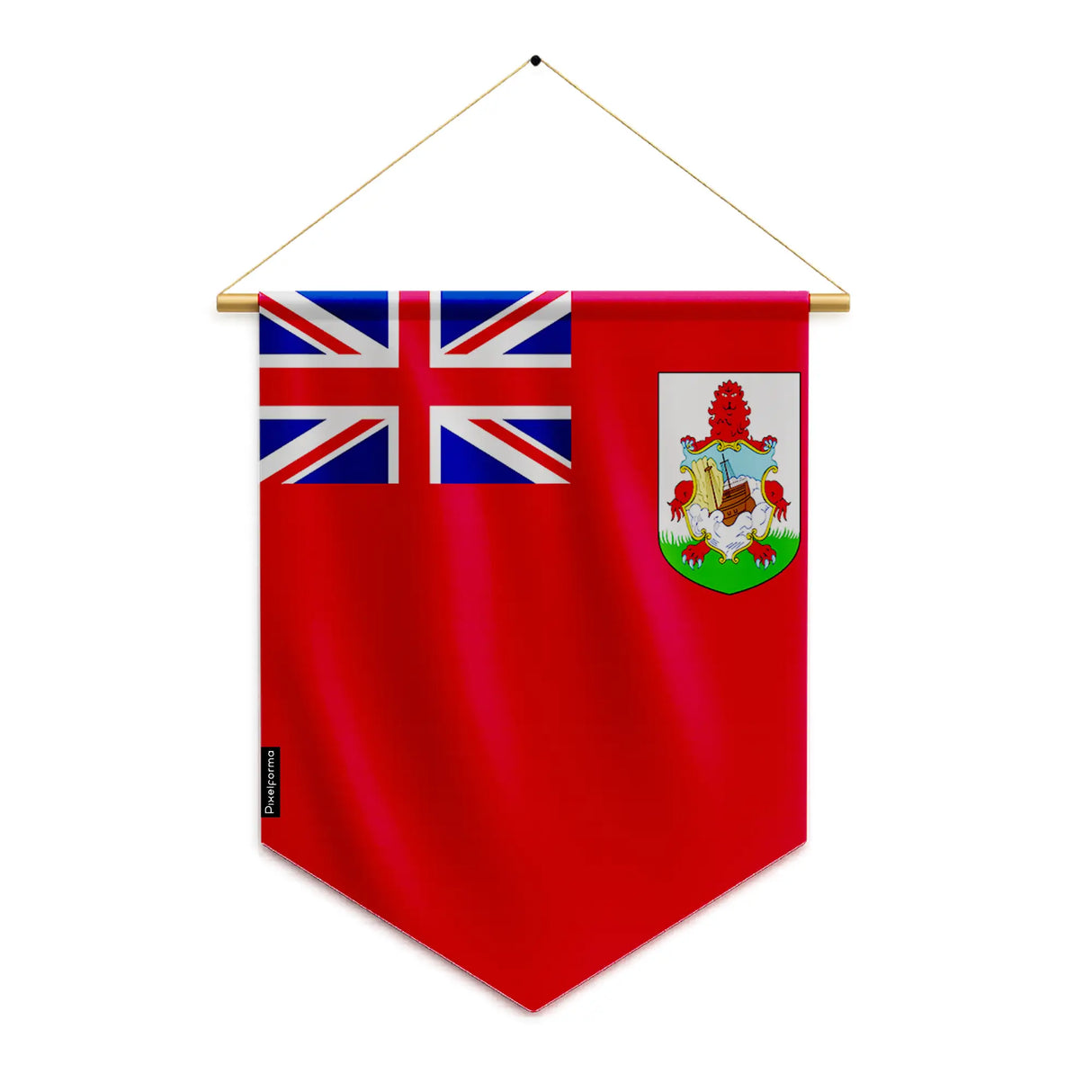 Fanion drapeau bermudes polyester à suspendre résistant