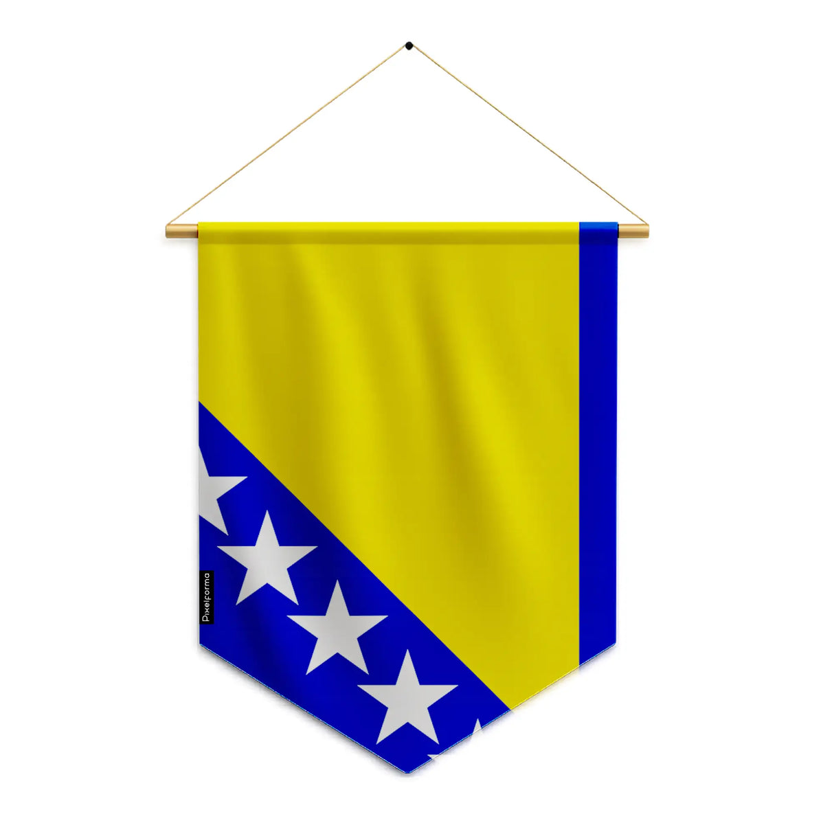 Fanion drapeau bosnie-herzégovine polyester à suspendre