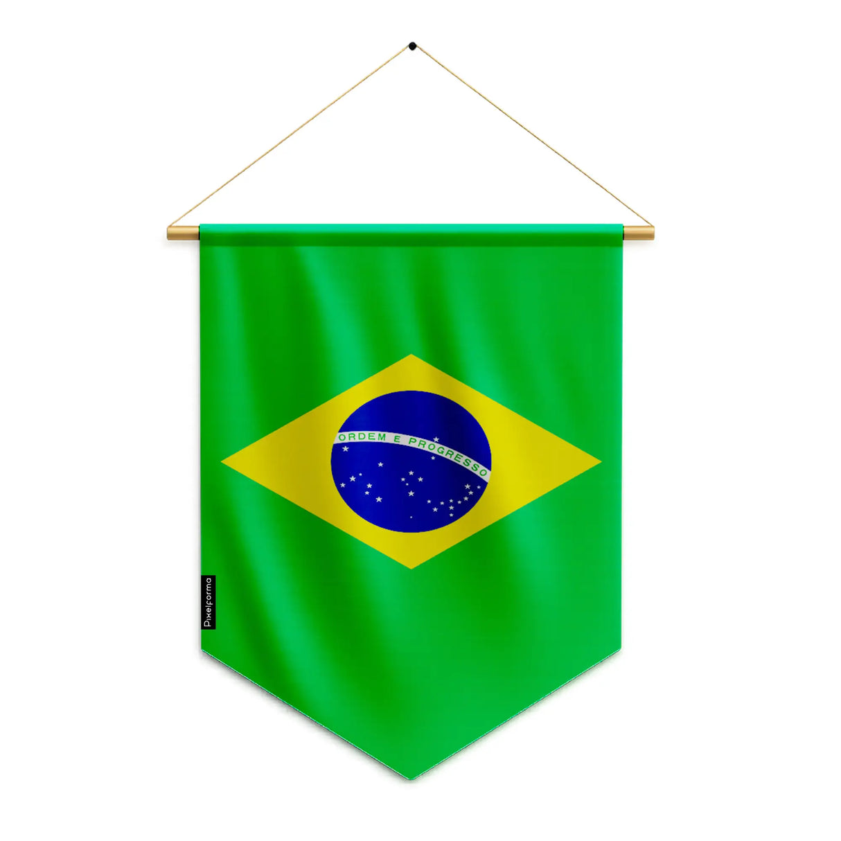 Fanion drapeau brésil polyester à suspendre durable