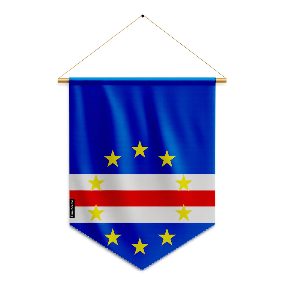 Fanion drapeau cap-vert polyester à suspendre résistant