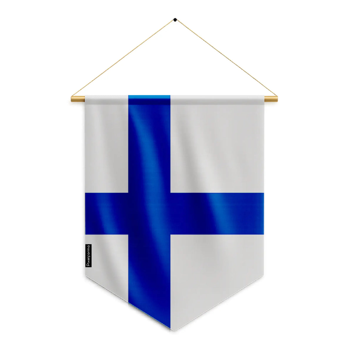 Fanion drapeau finlande polyester à suspendre résistant