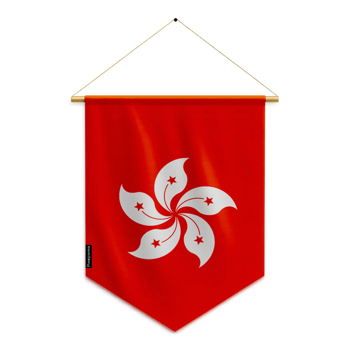Fanion drapeau hong kong polyester à suspendre résistant