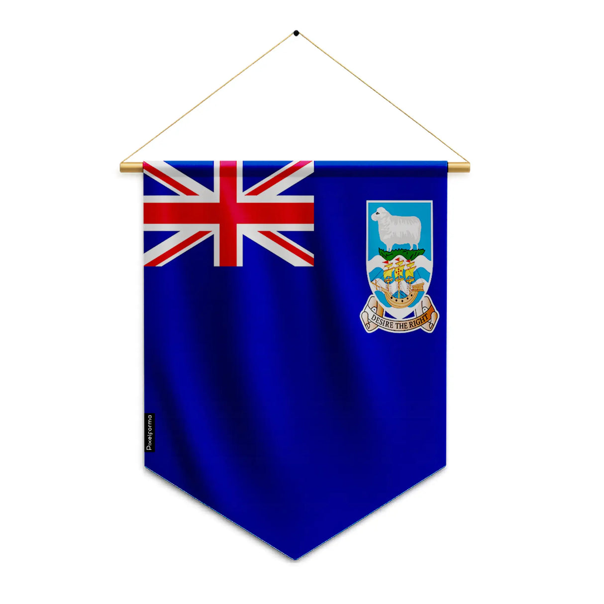 Fanion drapeau îles malouines polyester à suspendre