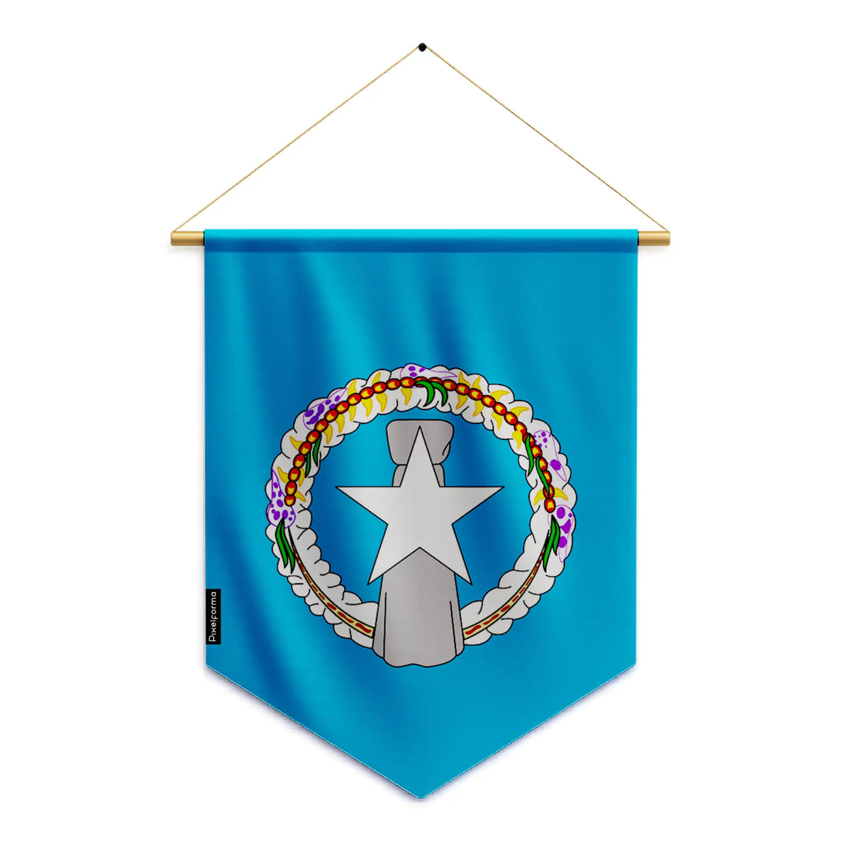 Fanion drapeau îles mariannes du nord polyester à suspendre