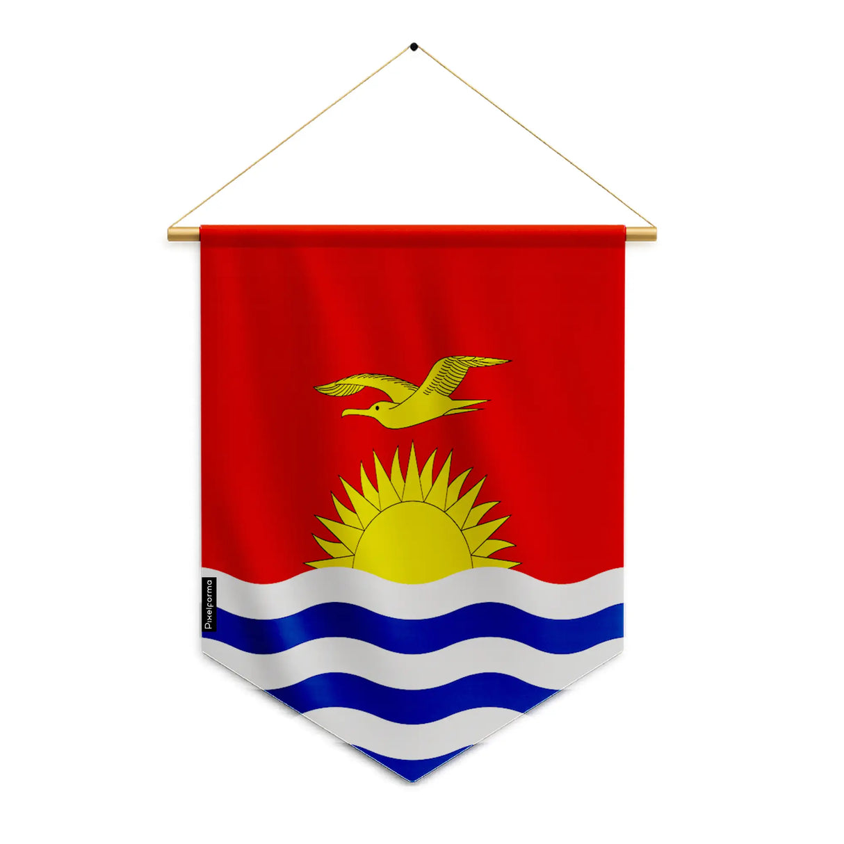Fanion drapeau kiribati polyester à suspendre résistant