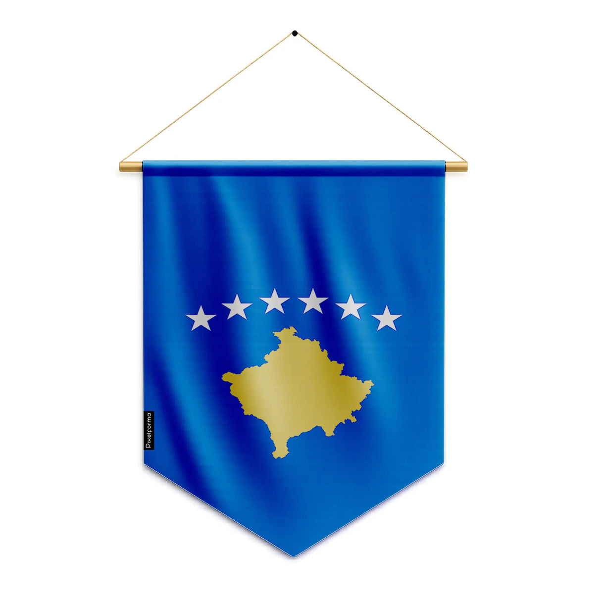 Fanion drapeau kosovo polyester à suspendre résistant