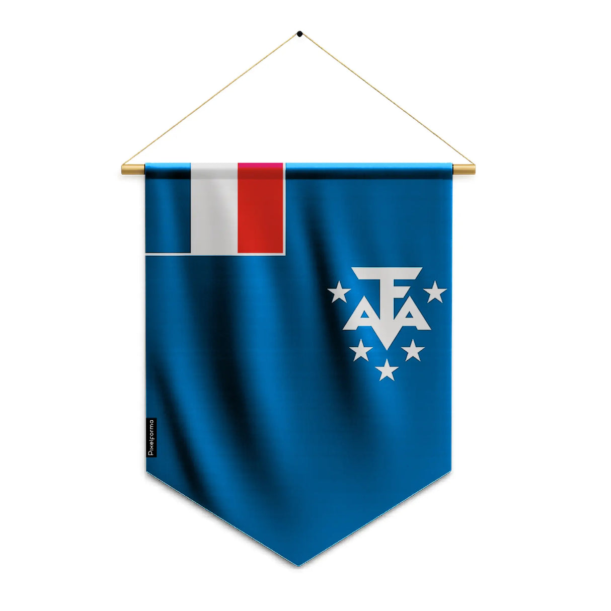 Fanion drapeau l’antarctique française polyester à suspendre