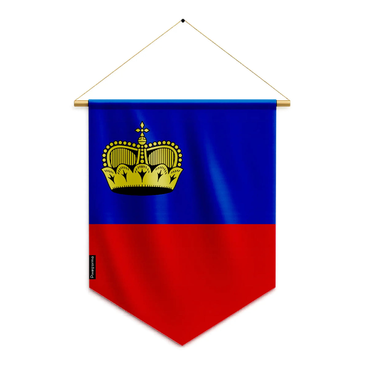 Fanion drapeau liechtenstein polyester à suspendre robuste