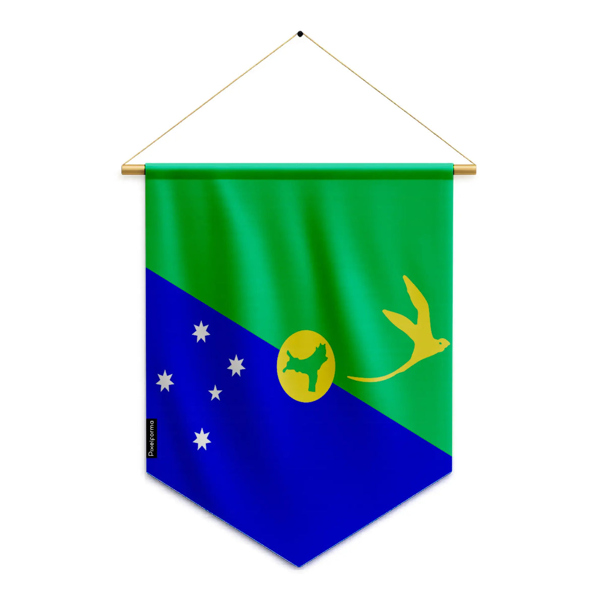 Fanion drapeau l’île christmas polyester à suspendre