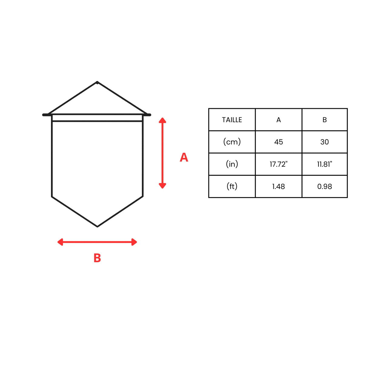 Fanion drapeau massachusetts polyester à suspendre décoratif