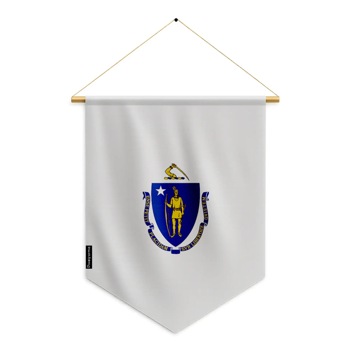 Fanion drapeau massachusetts polyester à suspendre décoratif