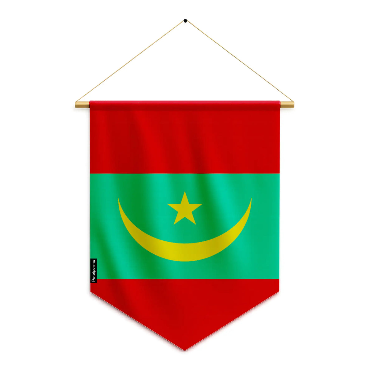 Fanion drapeau mauritanie polyester à suspendre résistant
