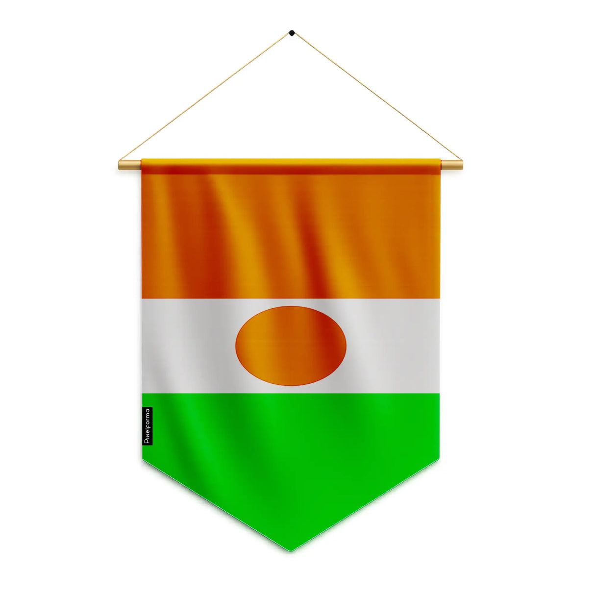 Fanion drapeau niger polyester à suspendre usage répété