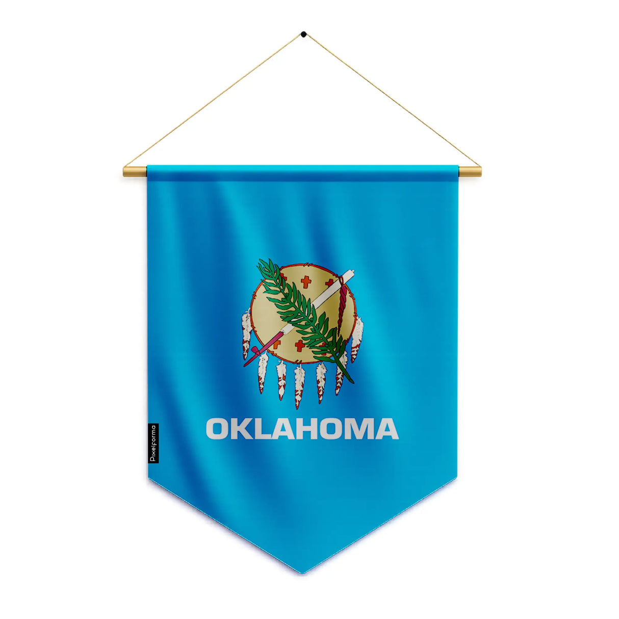 Fanion drapeau oklahoma en polyester à suspendre déco