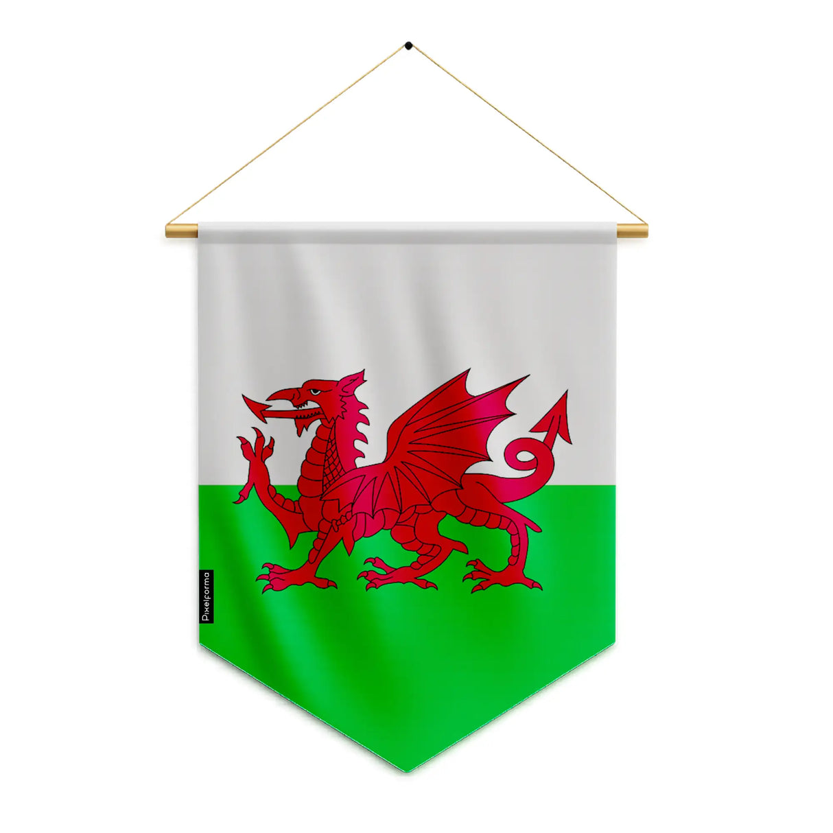 Fanion drapeau pays de galles polyester à suspendre résistant
