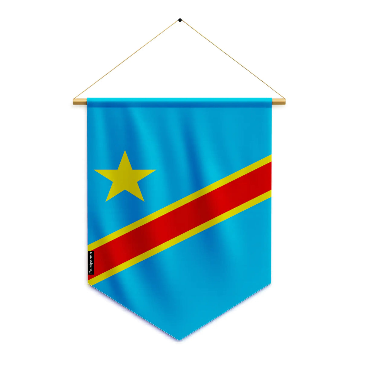Fanion drapeau république démocratique congo polyester suspendre