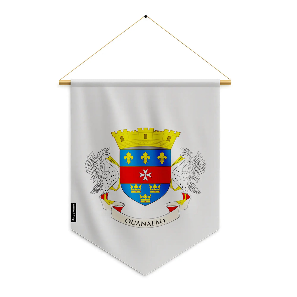 Fanion drapeau saint-barthélemy polyester à suspendre