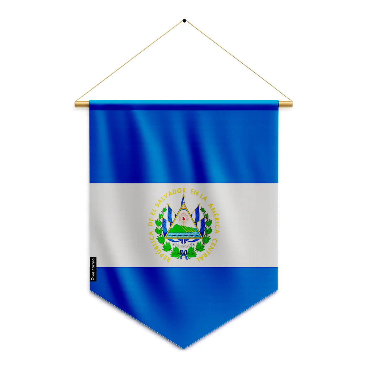 Fanion drapeau salvador polyester à suspendre résistant