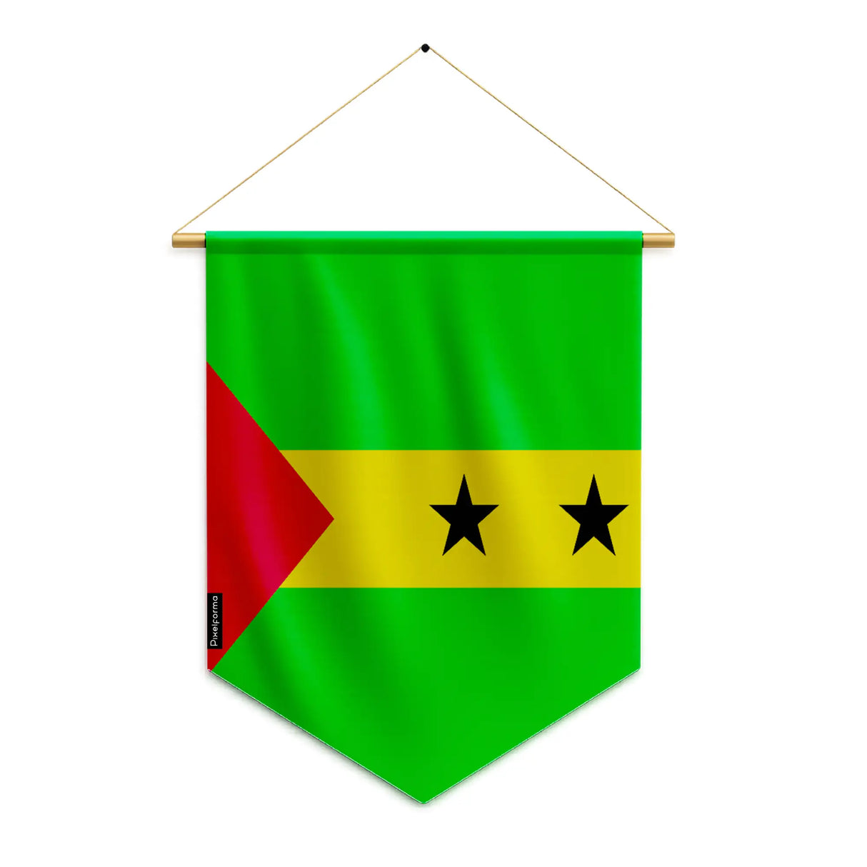 Fanion drapeau sao tomé-et-principe polyester à suspendre