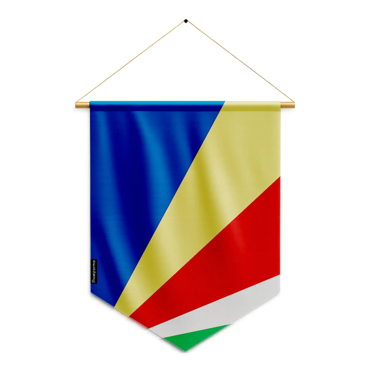 Fanion drapeau seychelles polyester à suspendre résistant