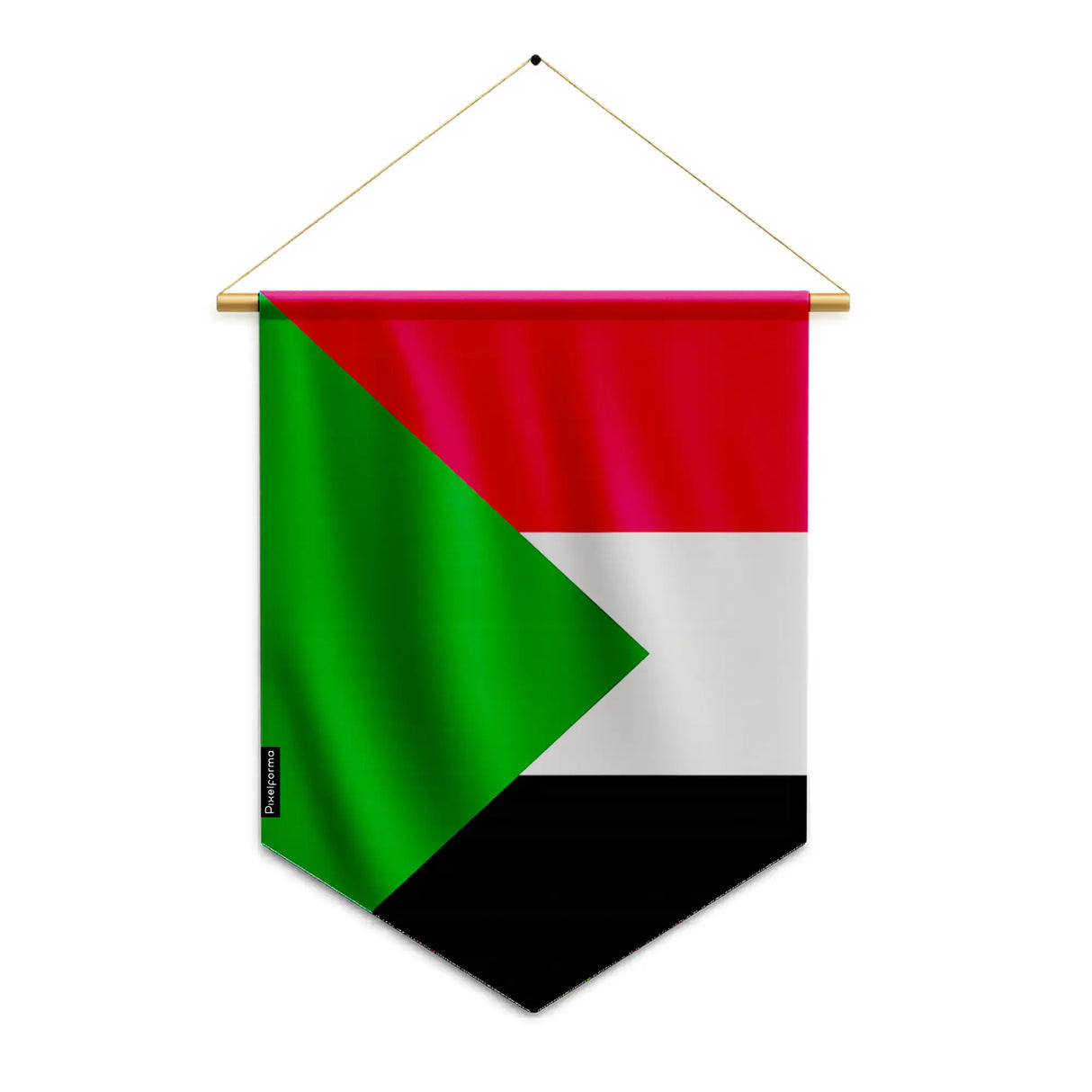 Fanion drapeau soudan polyester à suspendre résistant