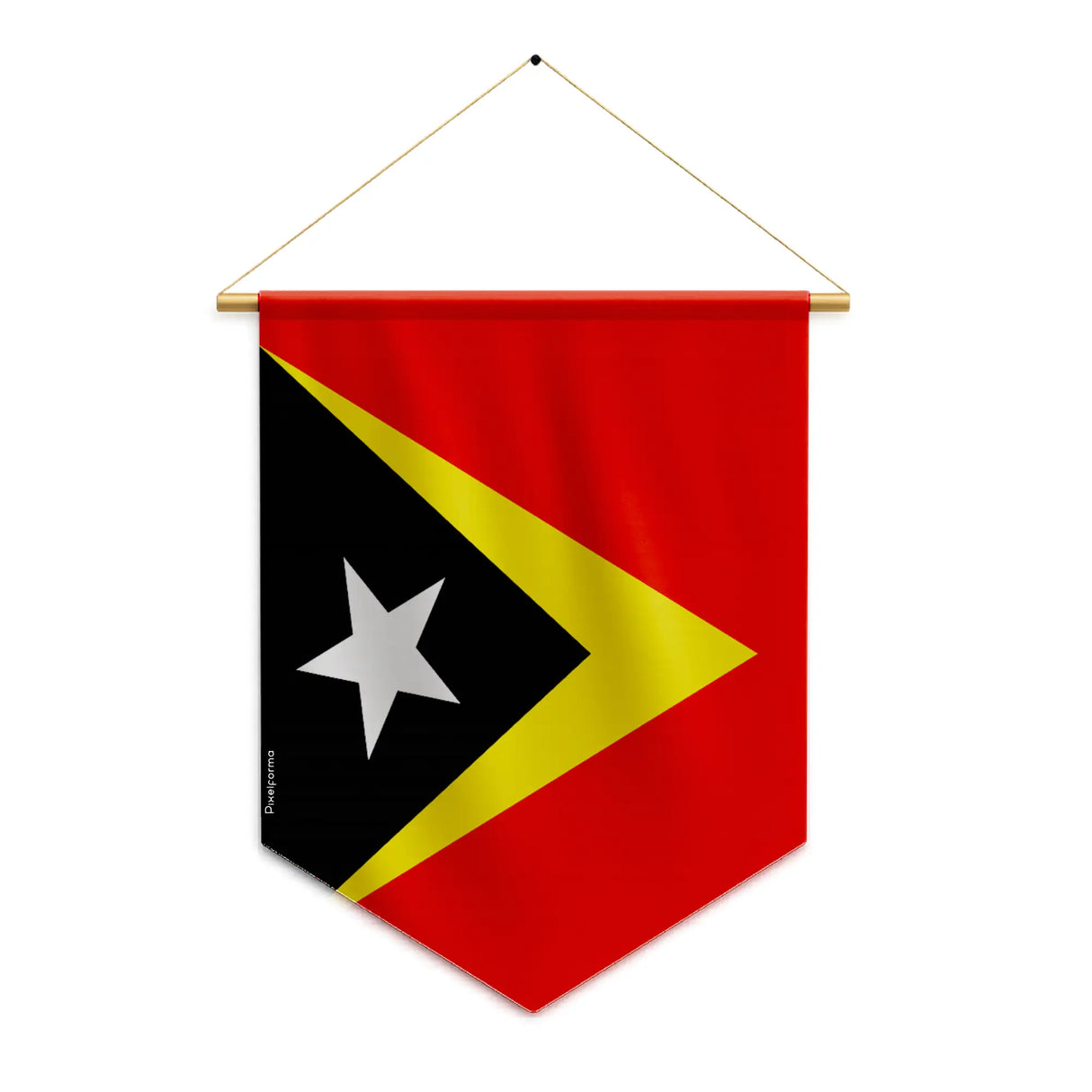 Fanion drapeau timor oriental polyester à suspendre durable