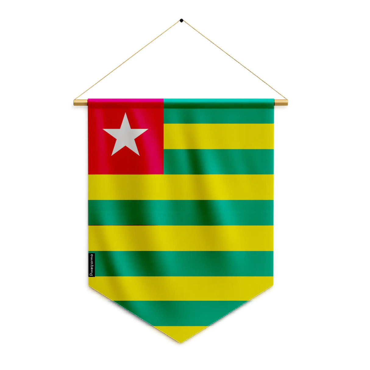 Fanion drapeau togo polyester à suspendre usage intérieur
