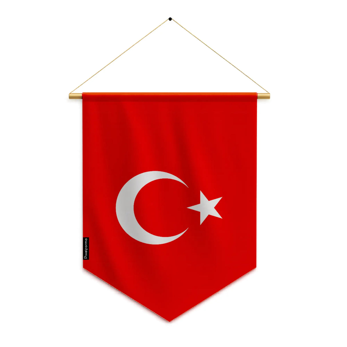 Fanion drapeau turquie polyester à suspendre qualité supérieure
