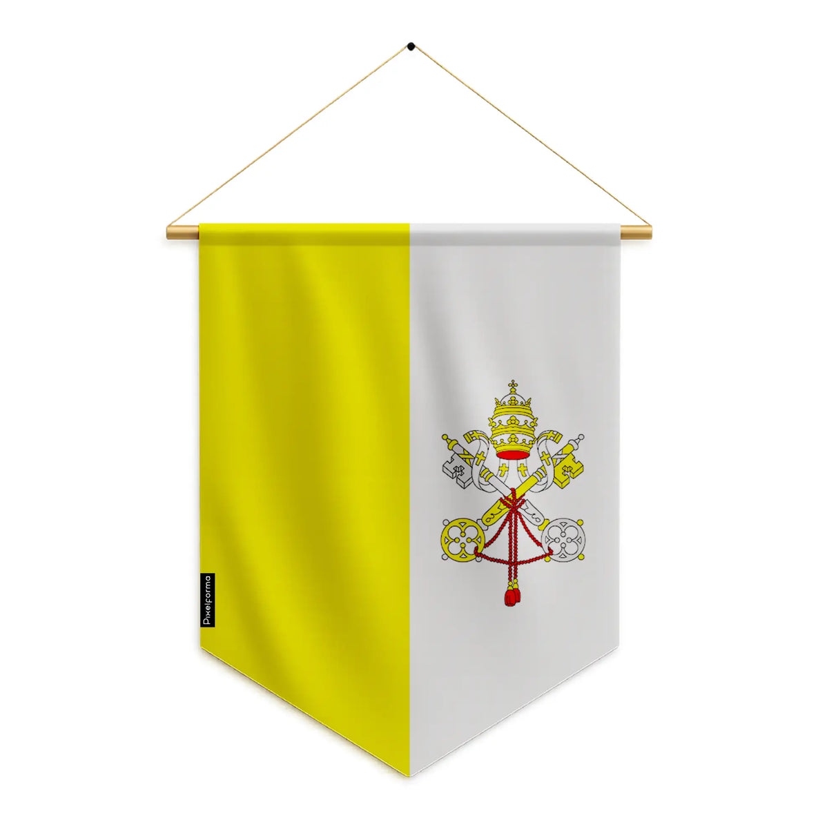 Fanion drapeau vatican polyester à suspendre résistant