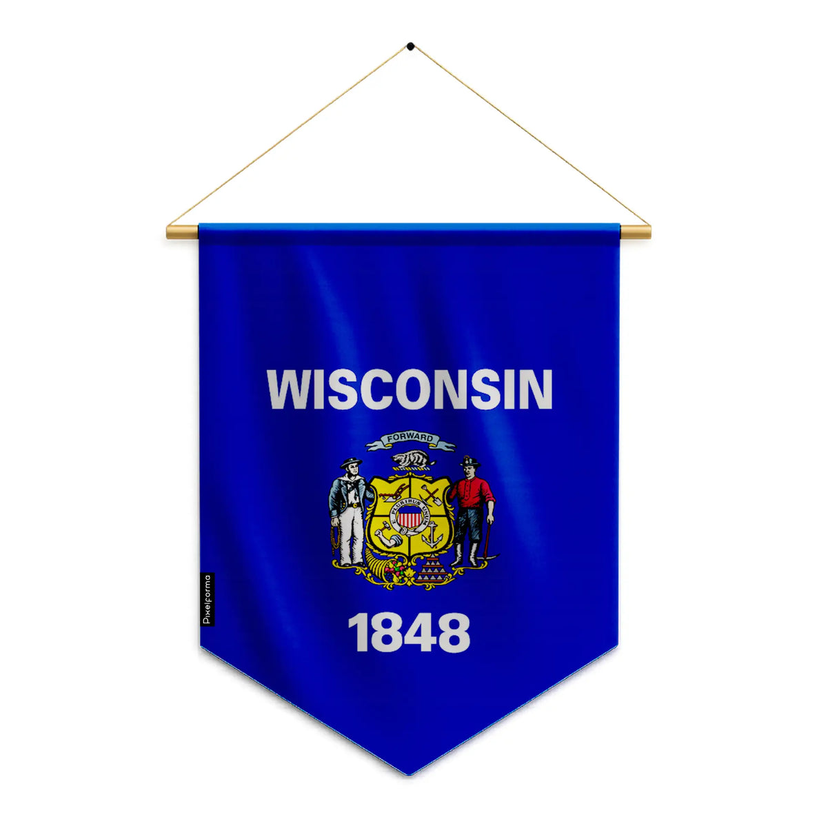 Fanion drapeau wisconsin en polyester à suspendre