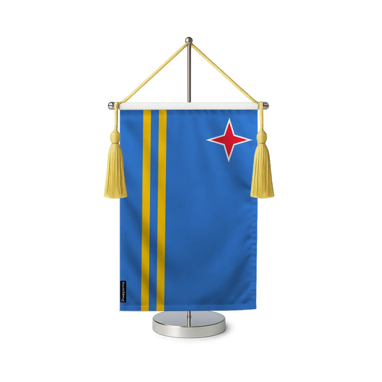 Fanion table drapeau aruba en polyester