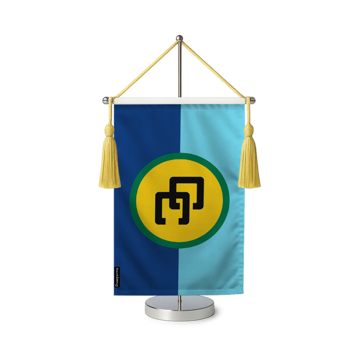 Fanion table drapeau communauté caribéenne en polyester